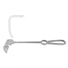 Israel Retractor 4 Blunt Prongs Stainless Steel, 25.5 cm - 10" Blade Size 40 x 40 mm